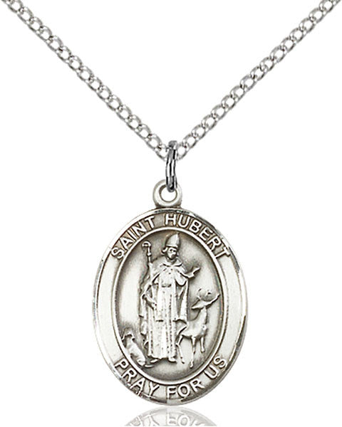 Colgante San Huberto de Lieja en Plata de Ley