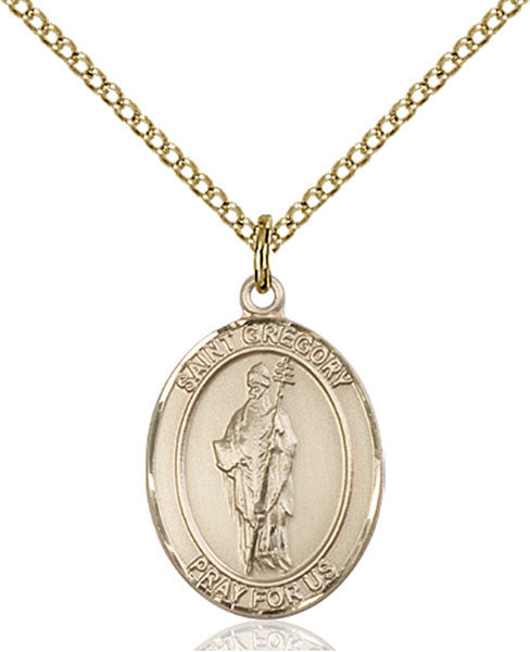 Colgante de San Gregorio Magno bañado en oro