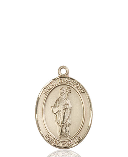 Medalla de San Gregorio Magno en Oro de 14kt