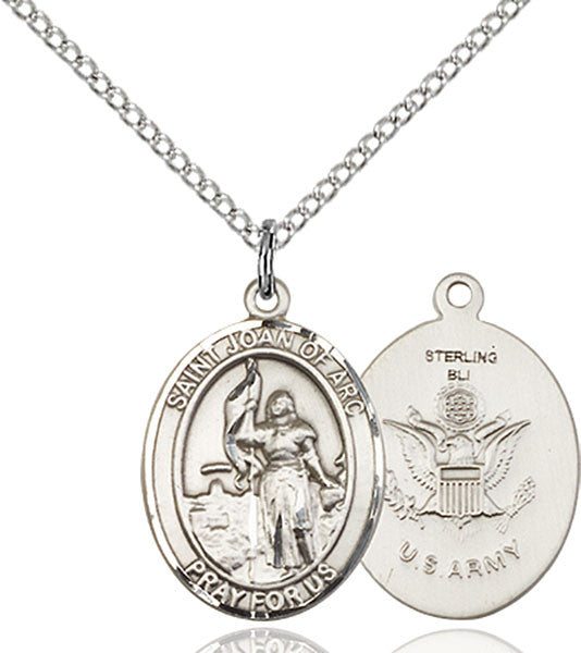 Colgante de Plata de Ley Santa Juana de Arco / Ejército