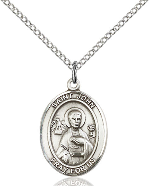 Colgante de San Juan Apóstol de Plata de Ley