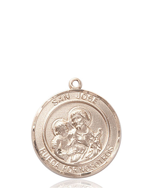 Medalla de San José de oro de 14kt