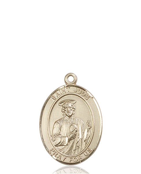 Medalla de San Judas Tadeo en oro de 14kt
