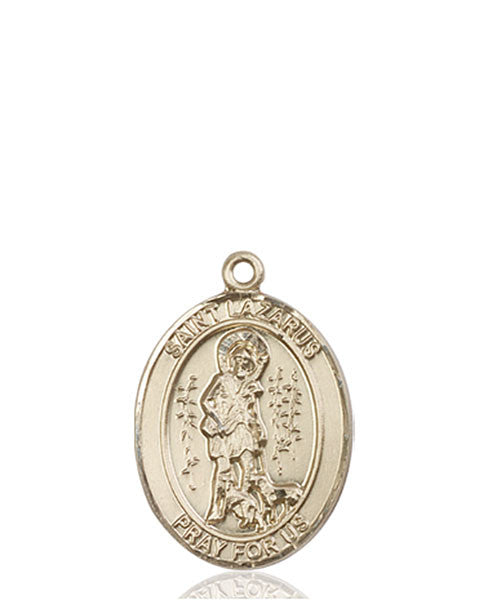 Medalla de San Lázaro en oro de 14kt