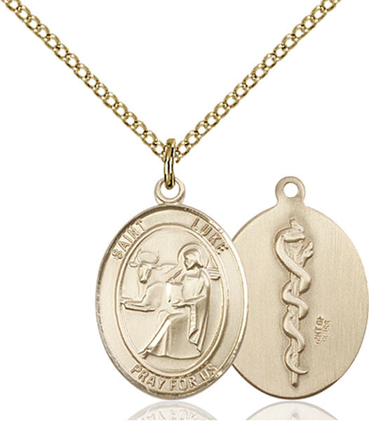 Gold Filled St. Luke the Apostle / Doctor Pendant
