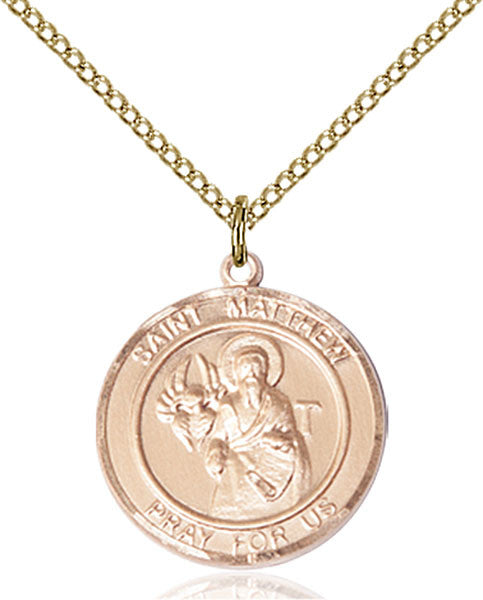 Gold Filled St. Matthew the Apostle Pendant