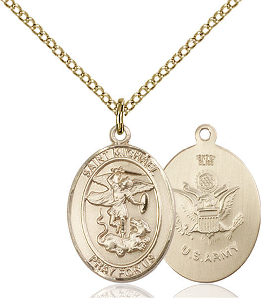 Gold Filled St. Michael / Army Pendant