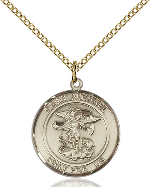 Colgante de San Miguel Arcángel bañado en oro