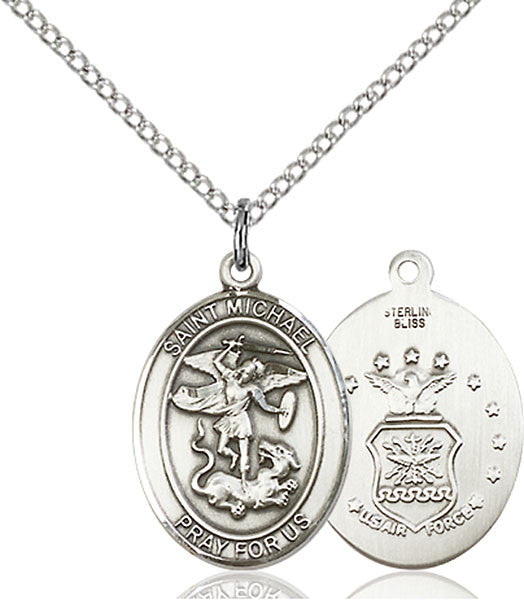 Sterling Silver St. Michael / Air Force Pendant