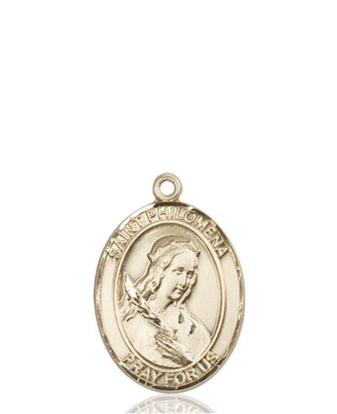 Medalla de Santa Filomena en oro de 14kt
