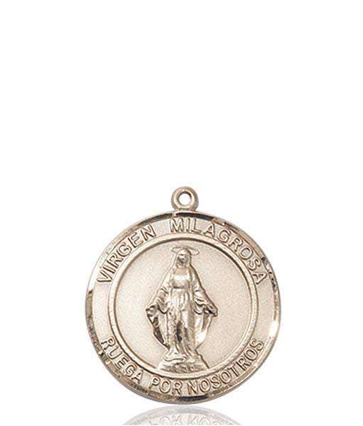 14kt Gold Virgen Milagrosa Medal