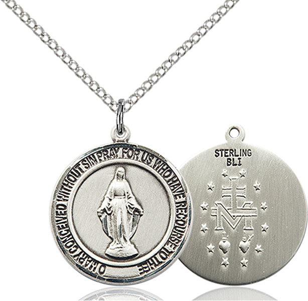 Sterling Silver Miraculous Pendant