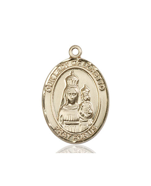 Medalla O/L de Loreto en oro de 14kt