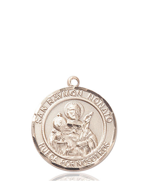 Medalla San Raymon Nonato de oro de 14 kt