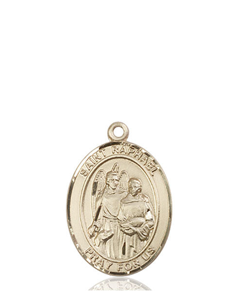 Medalla de San Rafael Arcángel en oro de 14kt