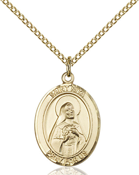 Gold Filled St. Rita of Cascia Pendant