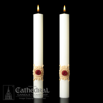Complementing Altar Candles Holy Trinity