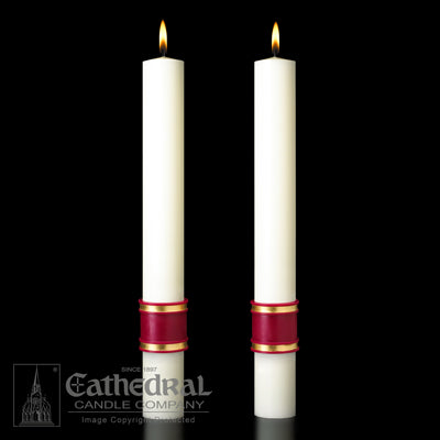 Complementing Altar Candles Crux Trinitas
