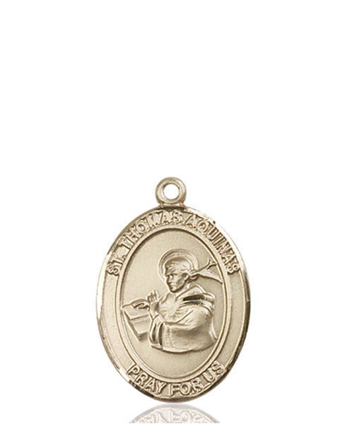 Medalla de Santo Tomás de Aquino en oro de 14 kt