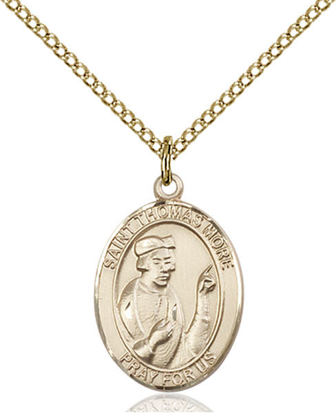 Colgante de Santo Tomás Moro bañado en oro