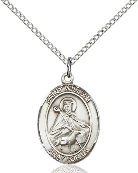 Sterling Silver St. William of Rochester Pendant
