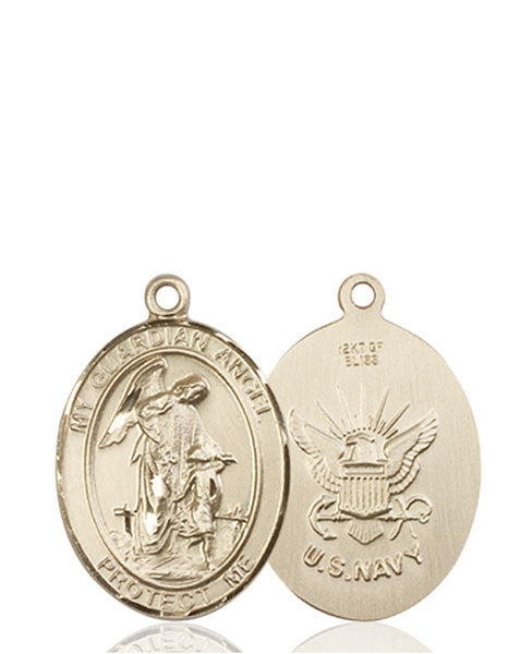 Ángel de la guarda / Medalla de la Marina de oro de 14 kt