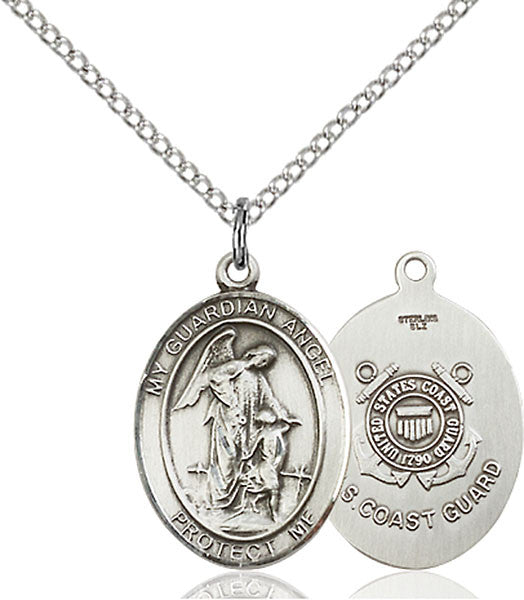 Ángel de la guarda de plata esterlina / Penda de la Guardia Costera