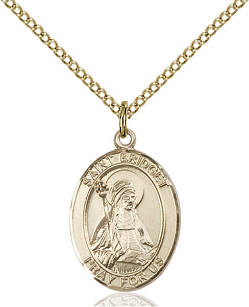 Colgante de Santa Brígida de Suecia bañado en oro