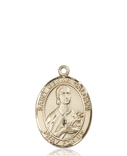 Medalla de oro de 14 quilates de Santa Gemma Galgani