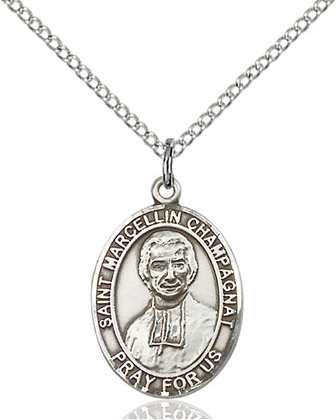 Colgante San Marcelino Champagnat en Plata de Ley