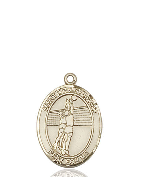 14kt Gold St. Christopher/Volleyball Medal
