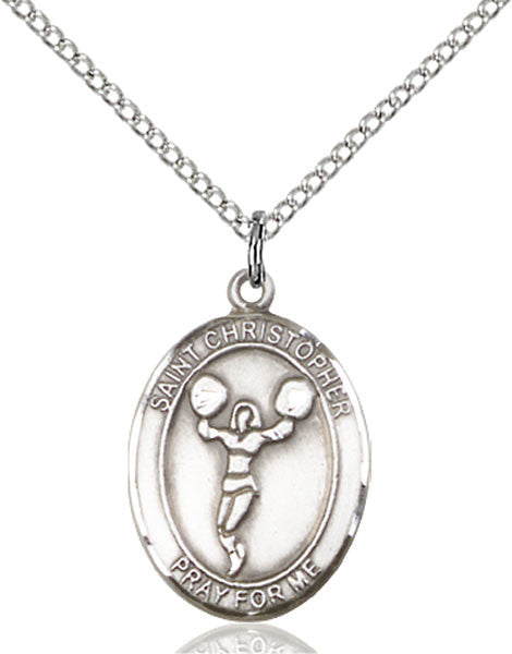 Sterling Silver St. Christopher/Cheerleading Penda