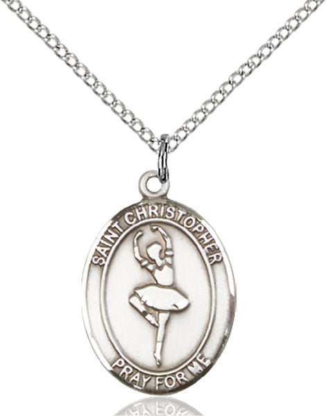 Sterling Silver St. Christopher/Dance Pendant