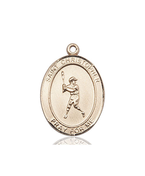 14kt Gold St. Christopher/Baseball Medal