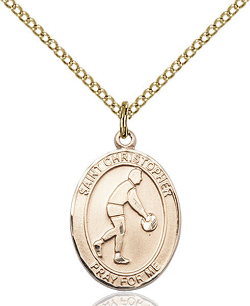 Gold Filled St. Christopher/Basketball Pendant