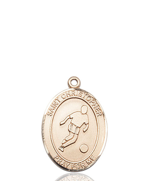 14kt Gold St. Christopher/Soccer Medal