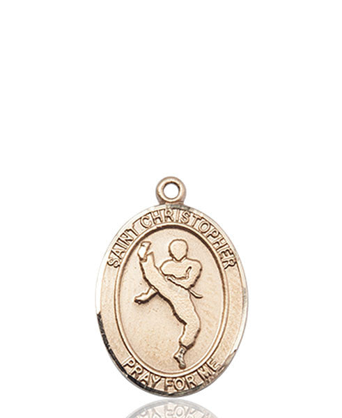 14kt Gold St. Christopher/Martial Arts Medal