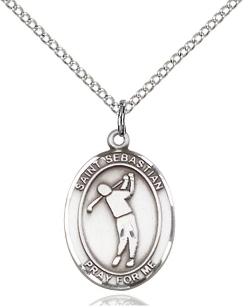 Sterling Silver St. Sebastian/Golf Pendant