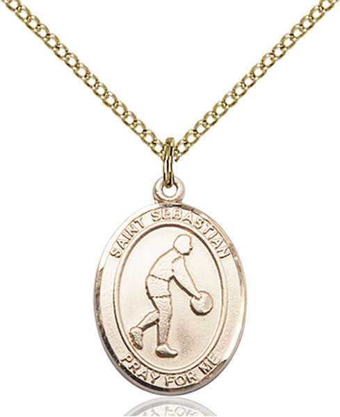 Gold Filled St. Sebastian/Basketball Pendant