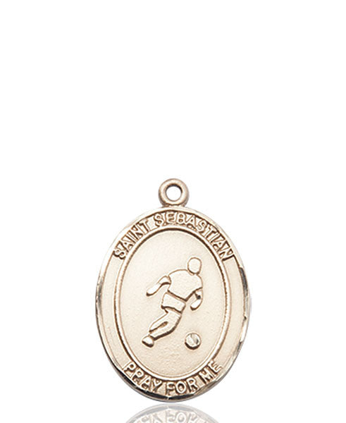 14kt Gold St. Sebastian/Soccer Medal