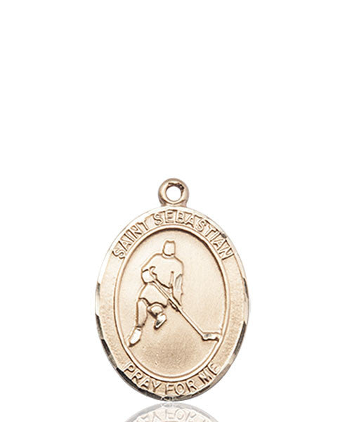 Medalla de San Sebastián/Hockey sobre hielo en oro de 14 kt
