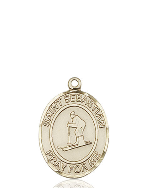 14kt Gold St. Sebastian/Skiing Medal
