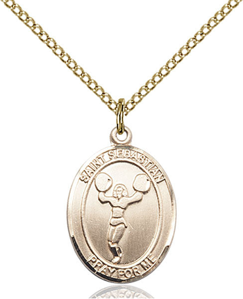 Gold Filled St. Sebastian/Cheerleading Pendant