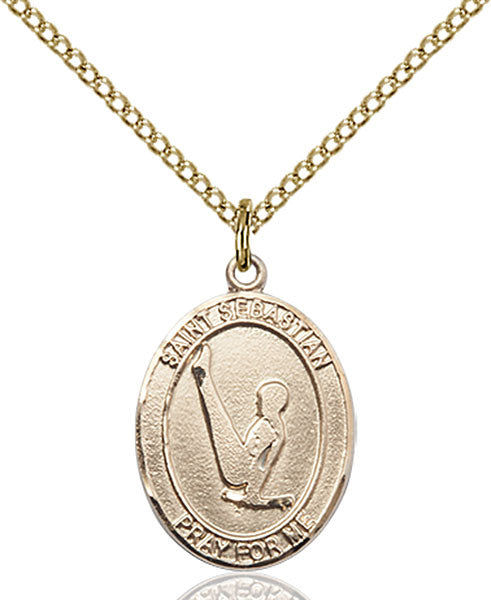 Gold Filled St. Sebastian/Gymnastics Pendant