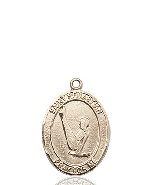 14kt Gold St. Sebastian/Gymnastics Medal