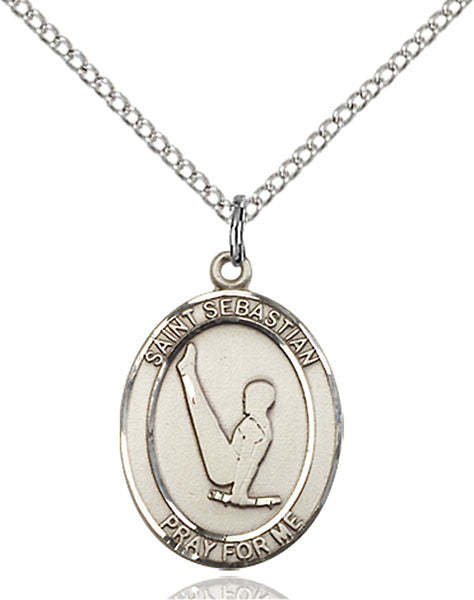 Sterling Silver St. Sebastian/Gymnastics Pendant