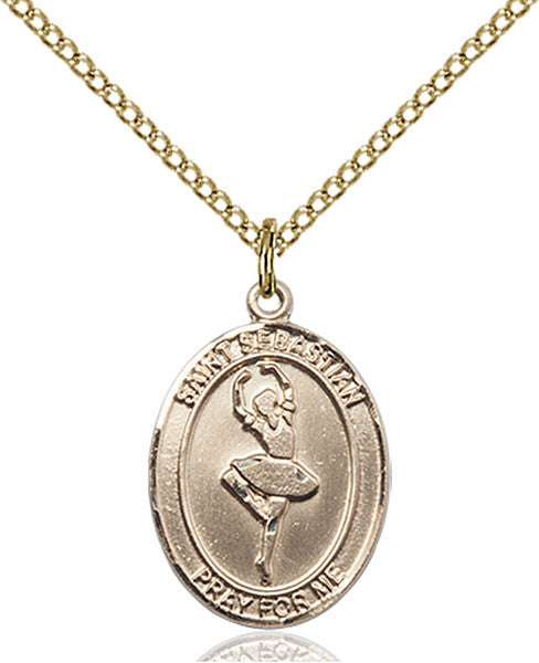 Gold Filled St. Sebastian/Dance Pendant