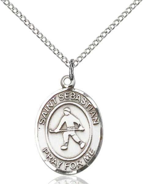 Sterling Silver St. Sebastian/Field Hockey Pendant