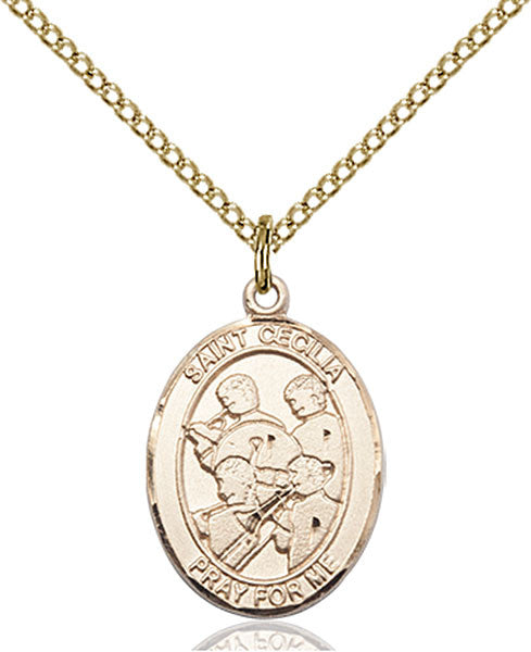 Gold Filled St. Cecilia / Marching Band Pendant