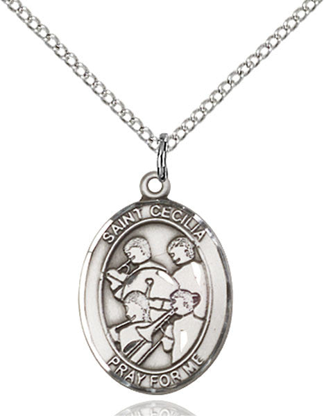 Colgante de Plata de Ley Santa Cecilia / Banda de Marcha